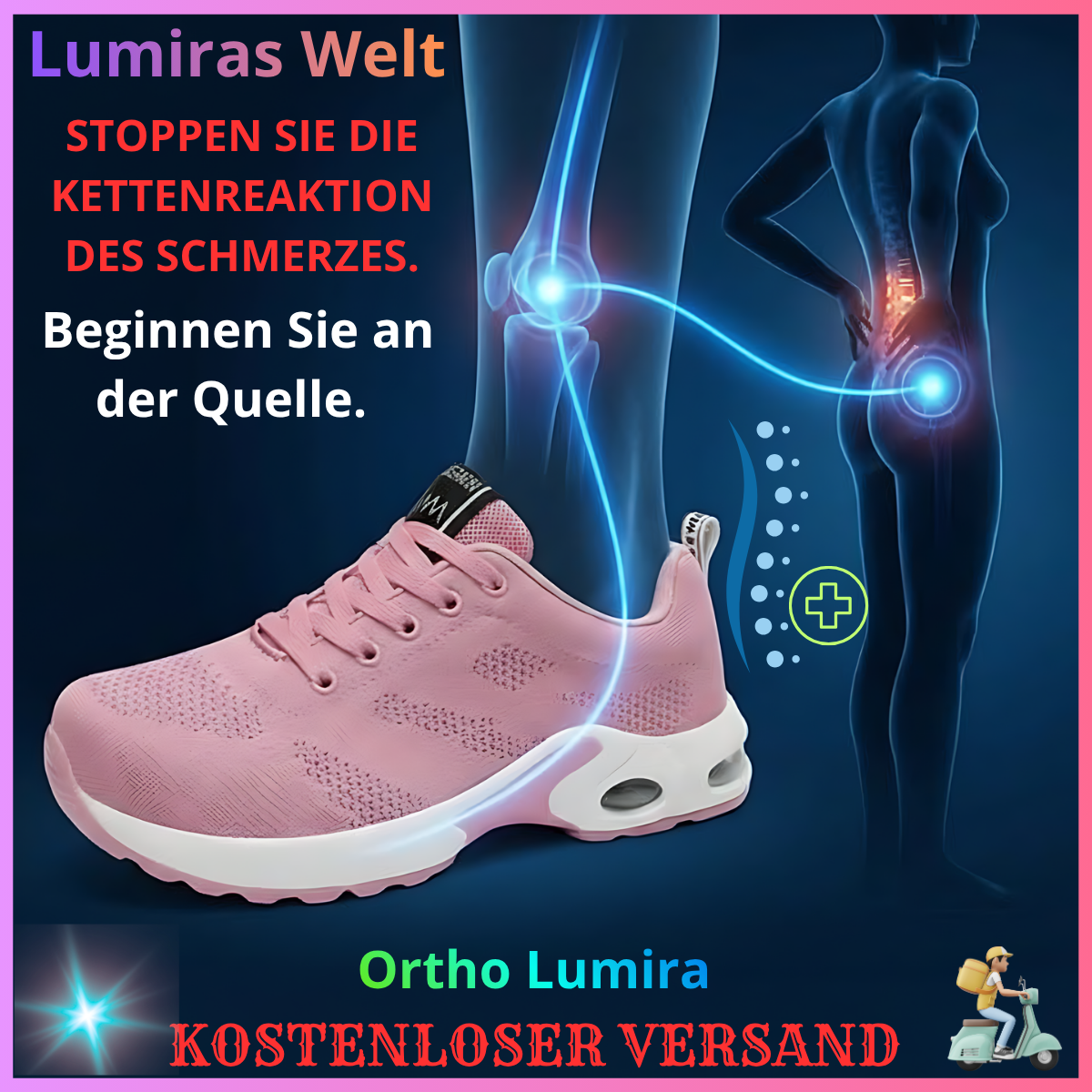 Ortho Lumira™ die Schuhe, die deine Schmerzen verschwinden lassen.